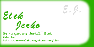 elek jerko business card